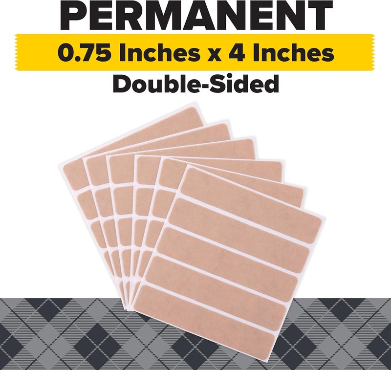 Scotch  Permanent Fabric Tape Strips, 0.75 in. x 4 in., Machine Washable, Perfect Hemming Tape for DIY and Crafting, 1-Pack, 30 Strips - Image 2